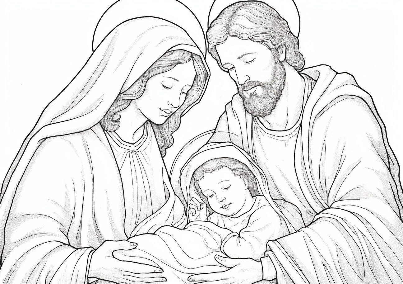 Jesus Is Born Coloring Pages, イエス誕生