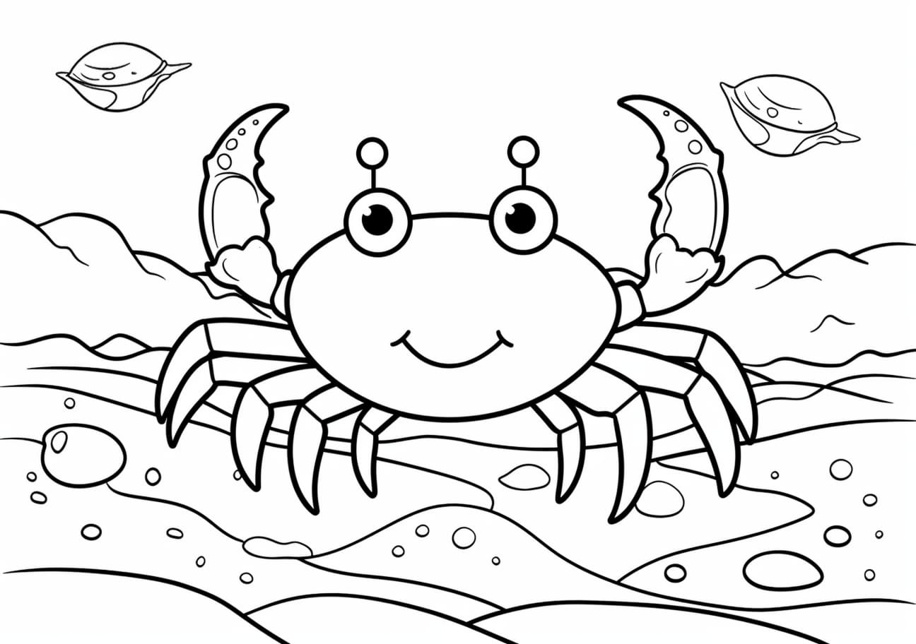 Crabs Coloring Pages, crab