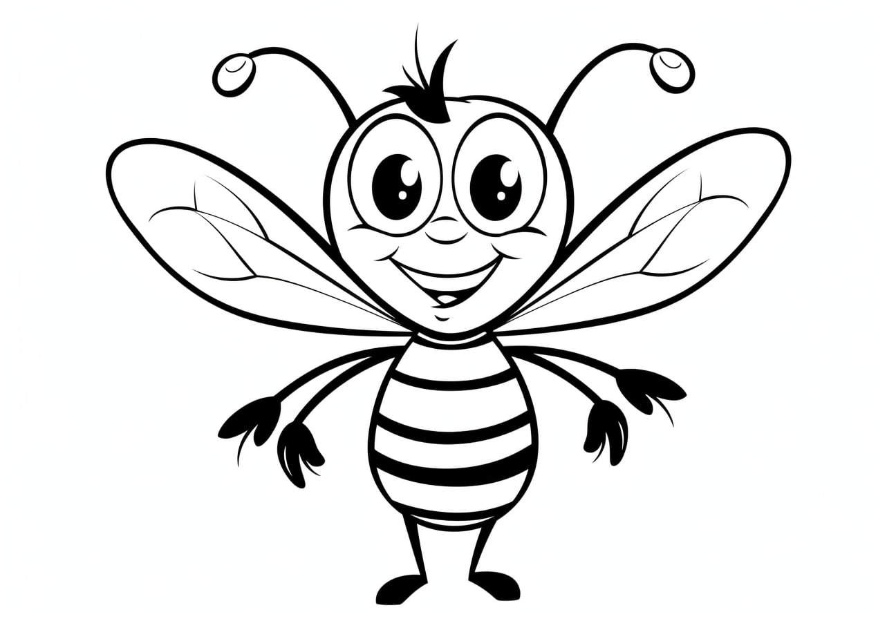 Bees Coloring Pages, Dancing Bee