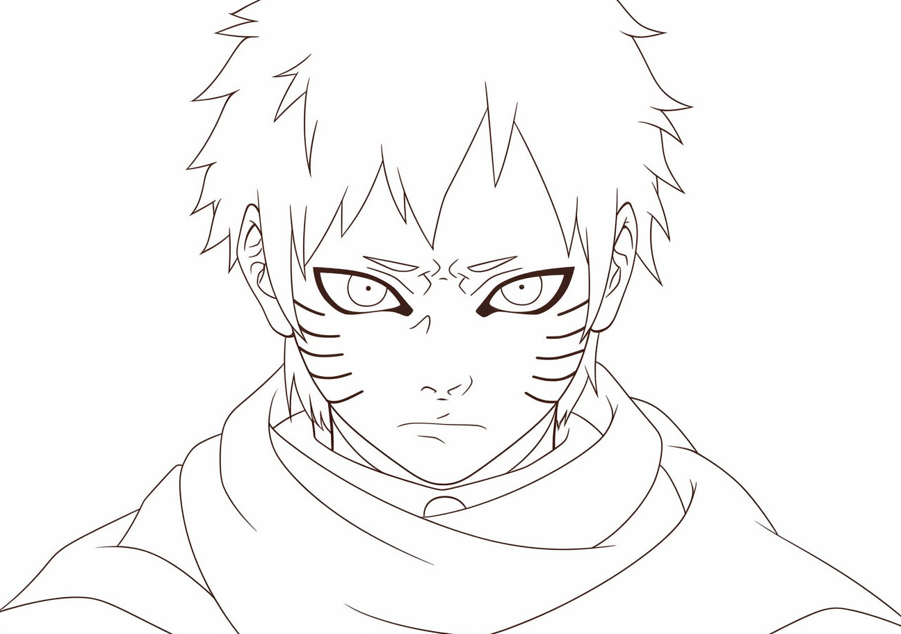 Gaara Coloring Pages, ガーラ