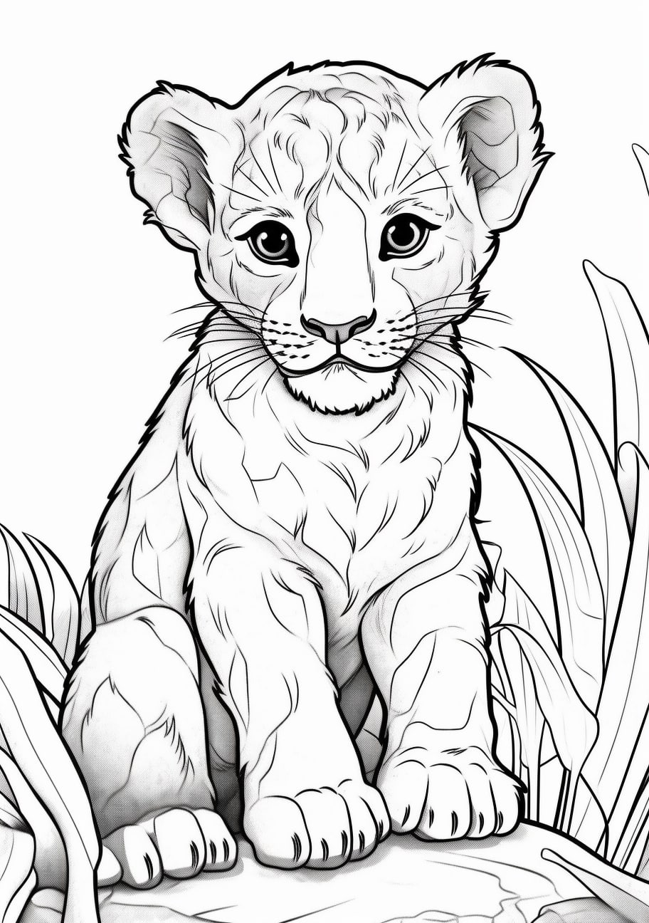 Panther Coloring Pages, Pantera bebé