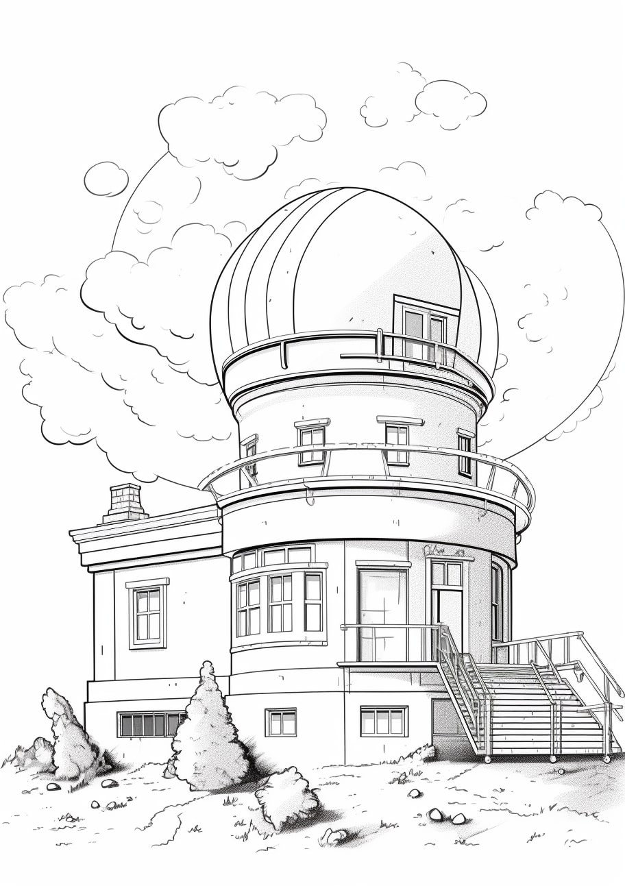 Observatory Coloring Pages, Island observatory