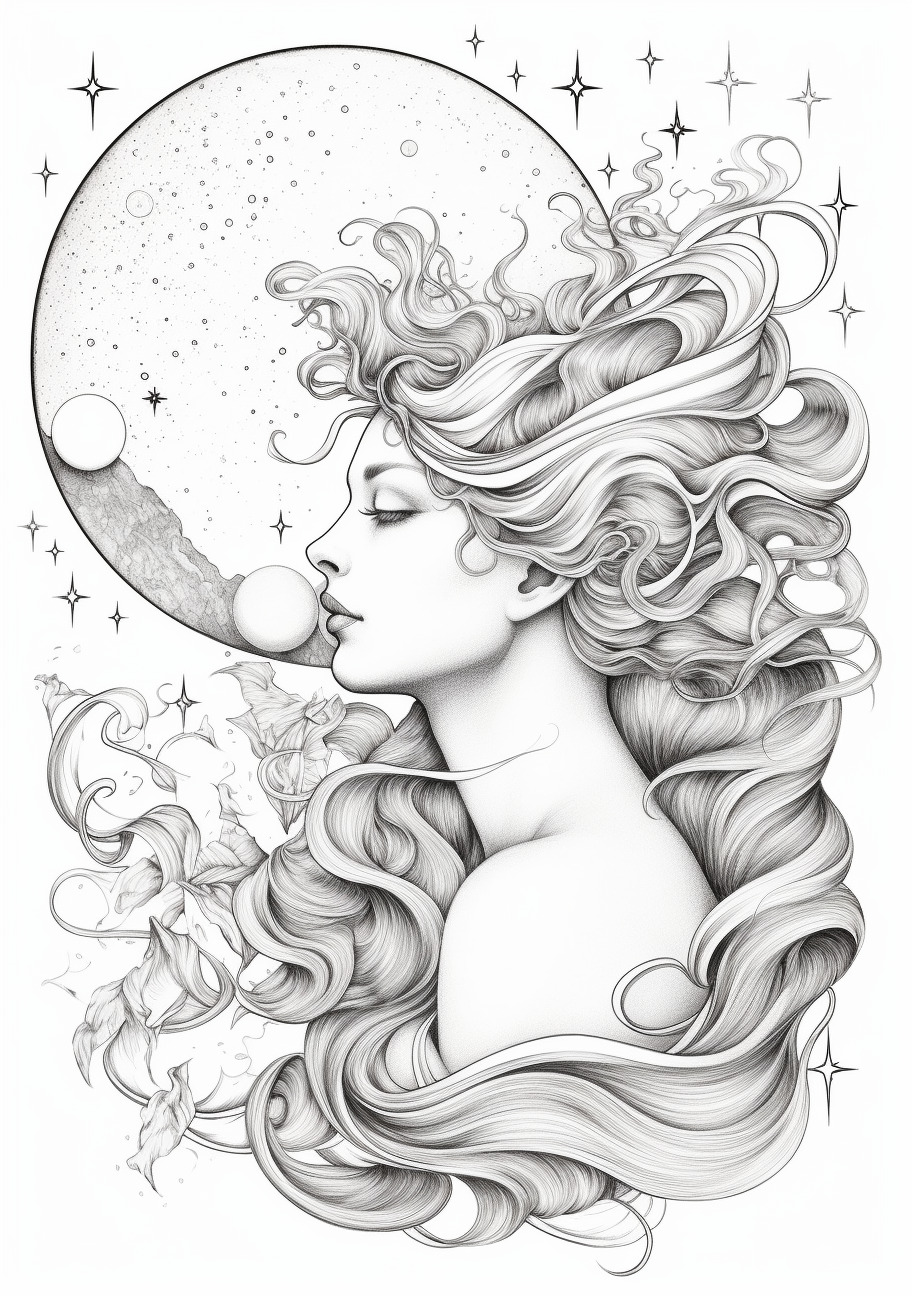 Planets Coloring Pages, 宵待草