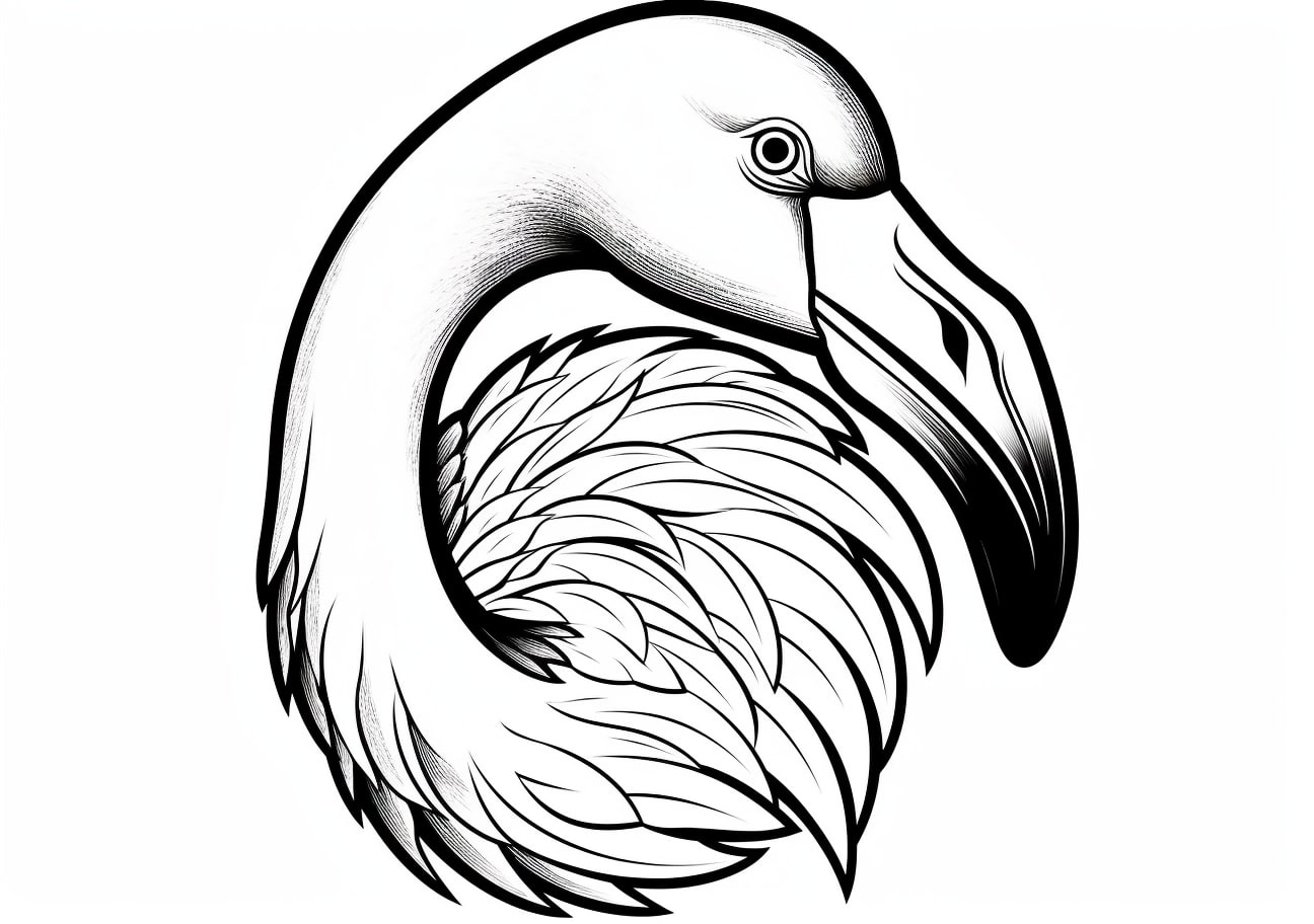 Flamingos Coloring Pages, Flamingo Face