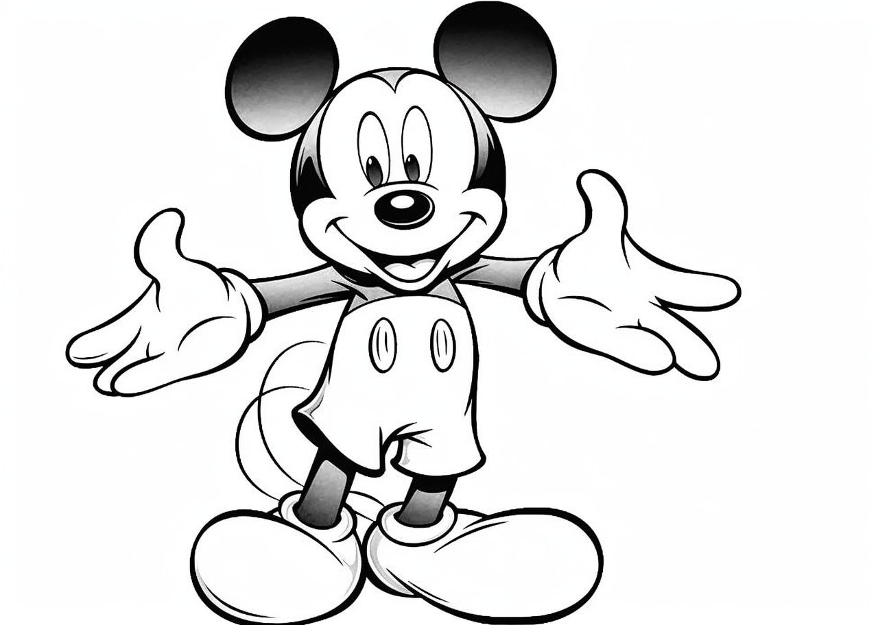 Cartoons Coloring Pages, ミッキーマウス