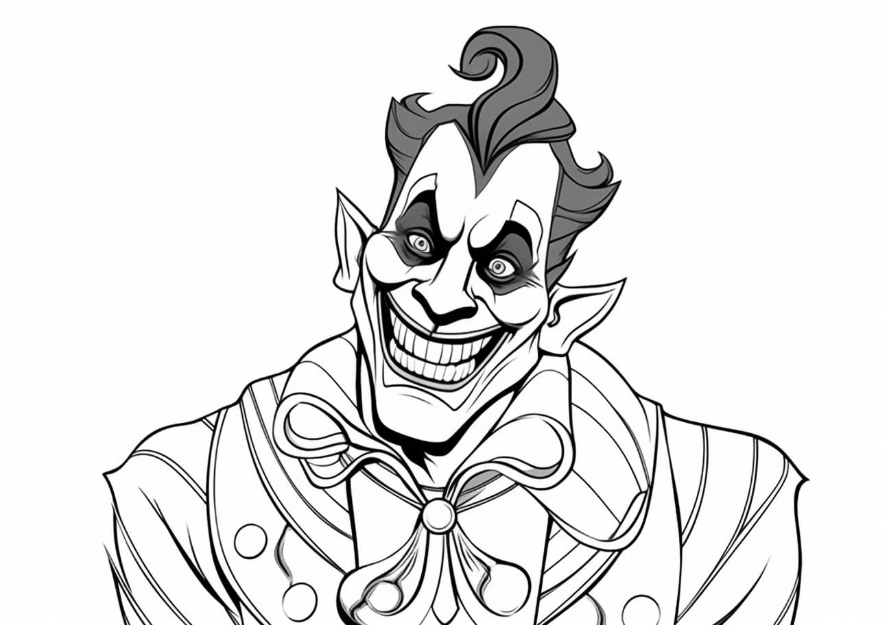 Clown Coloring Pages, イービルピエロ