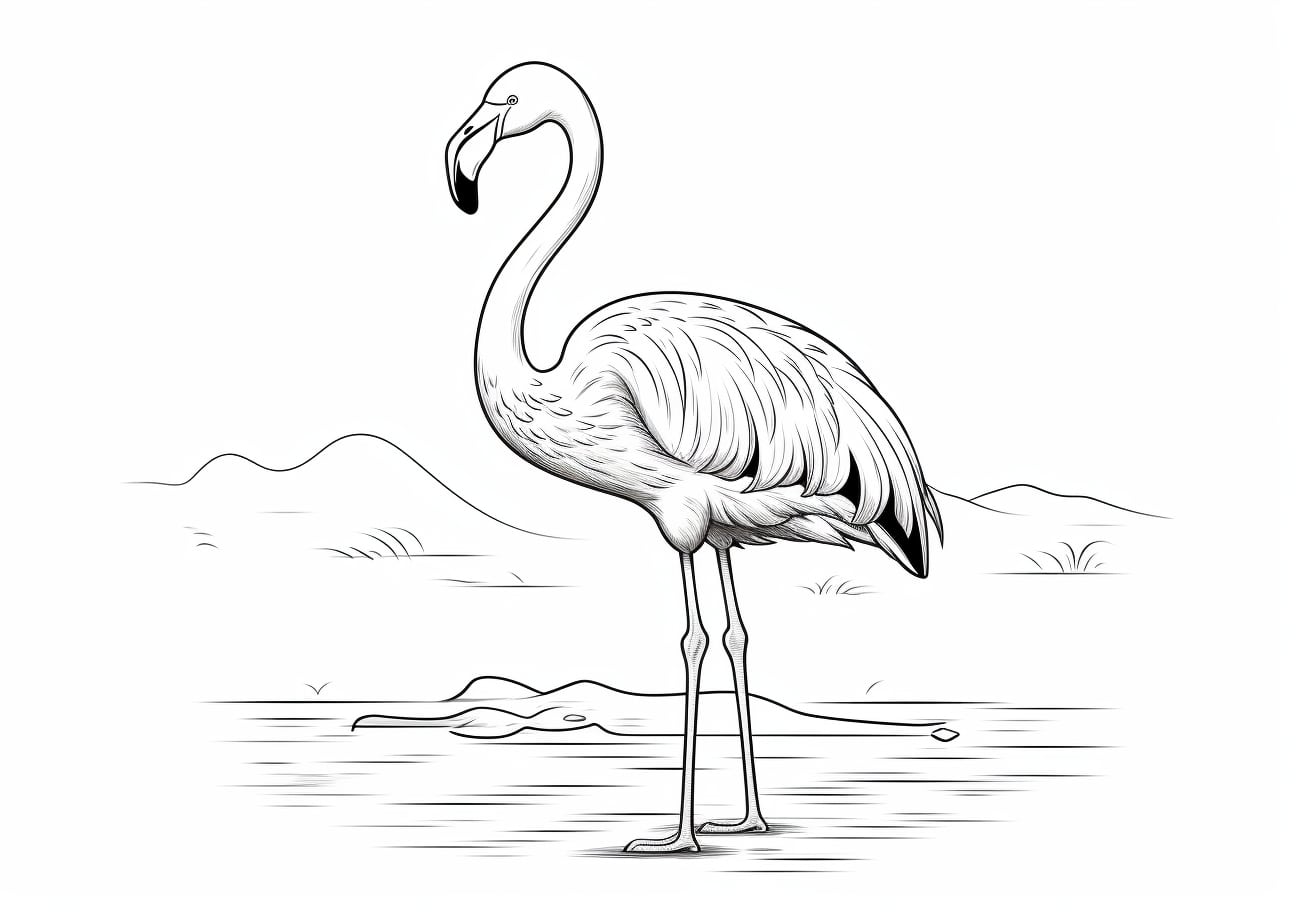 Flamingos Coloring Pages, フラミンゴ