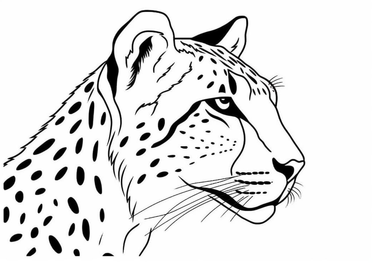 Cheetah Coloring Pages, Beatiful Cheetah