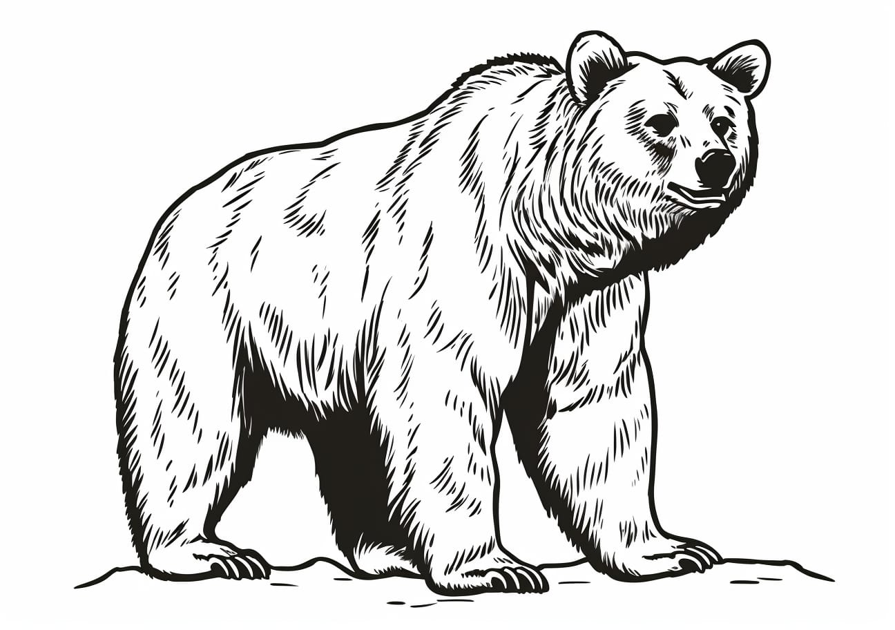 Bear Coloring Pages, Grizzley