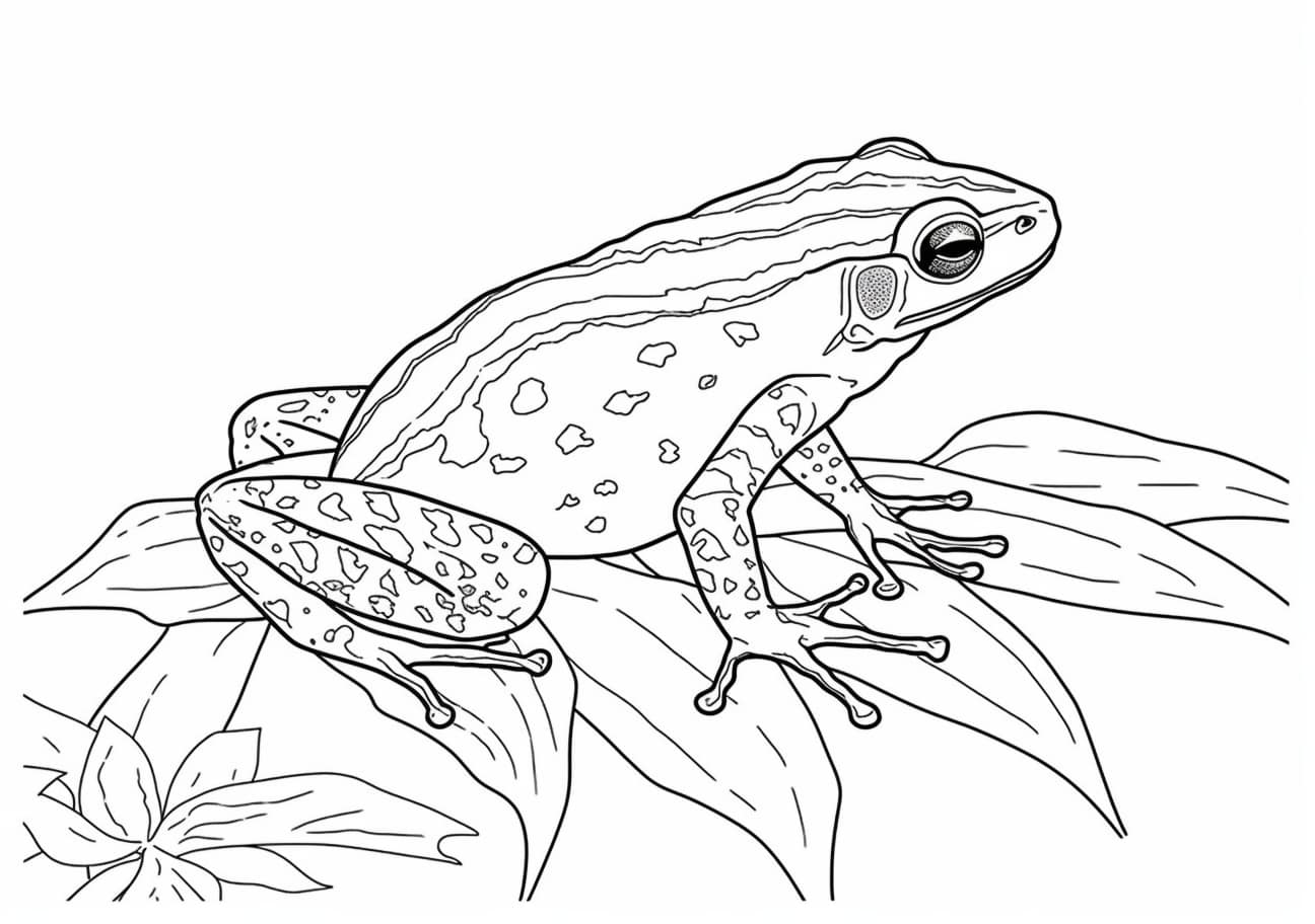 Frog Coloring Pages, rana venenosa