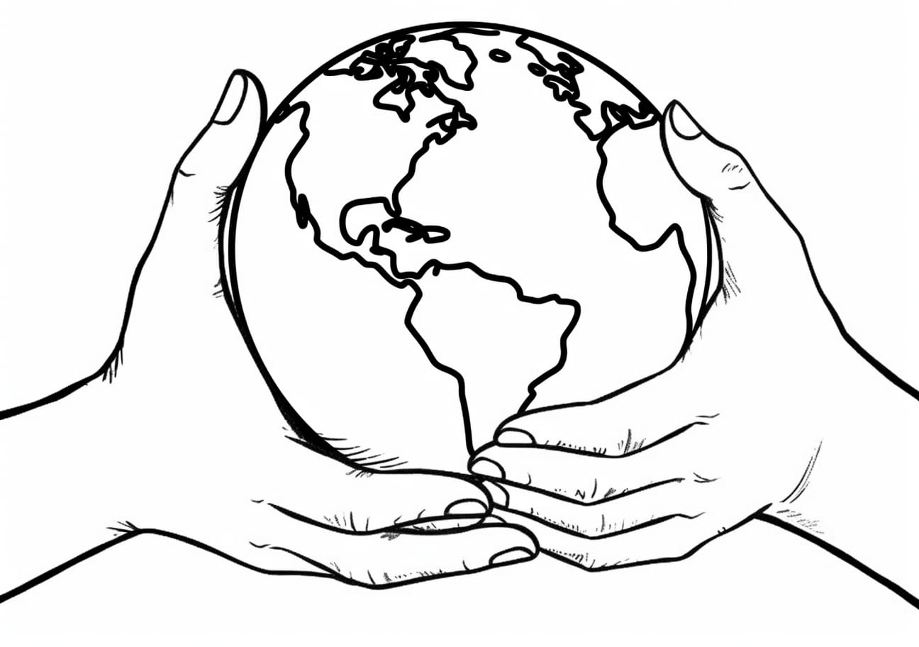 Bible Creation of Earth Coloring Pages, Creation world