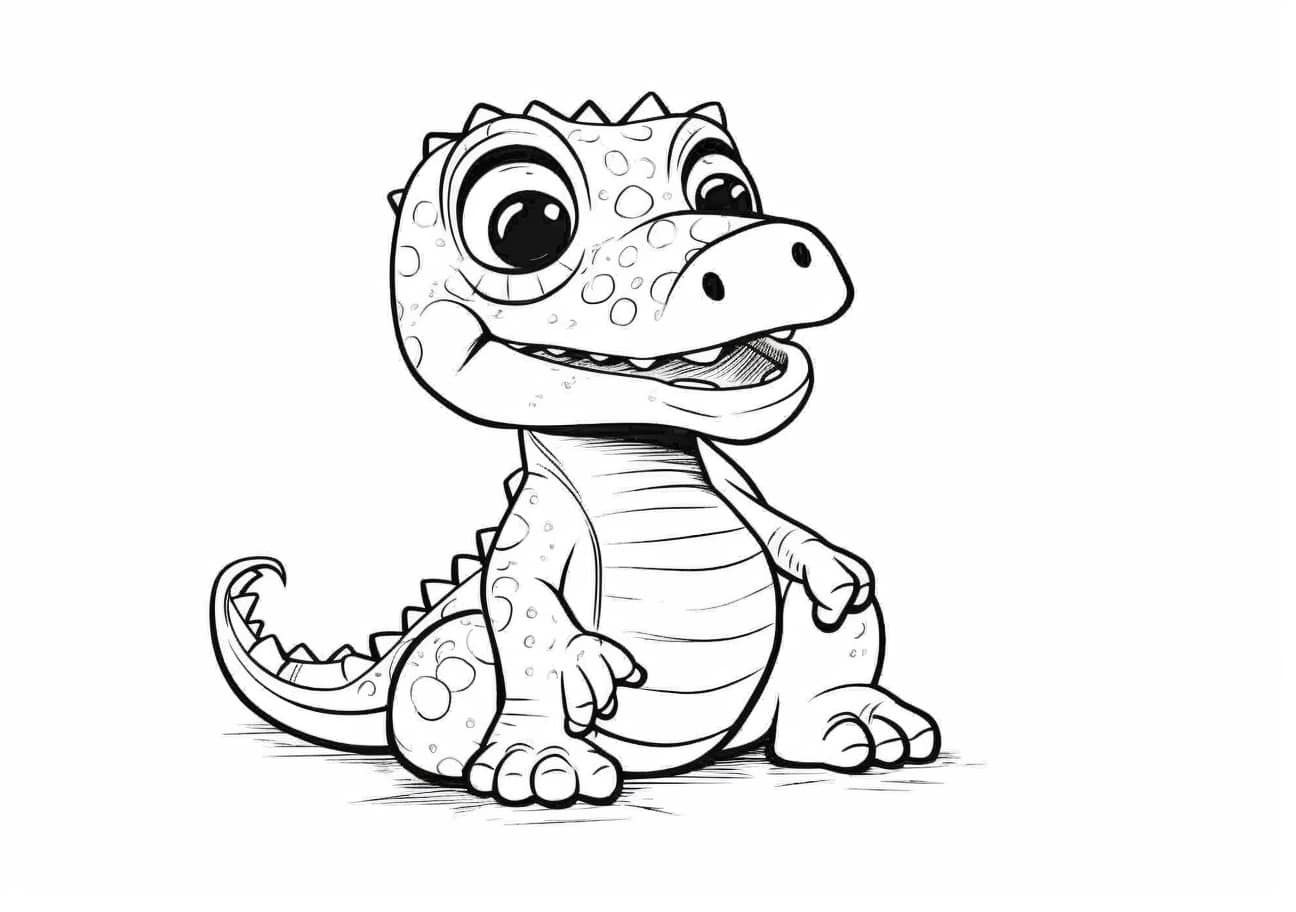 Crocodile Coloring Pages, Divertido cocodrilo de juguete