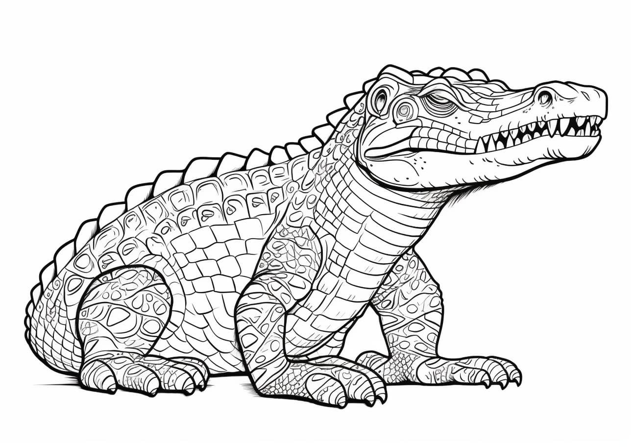 Crocodile Coloring Pages, Cocodrilo