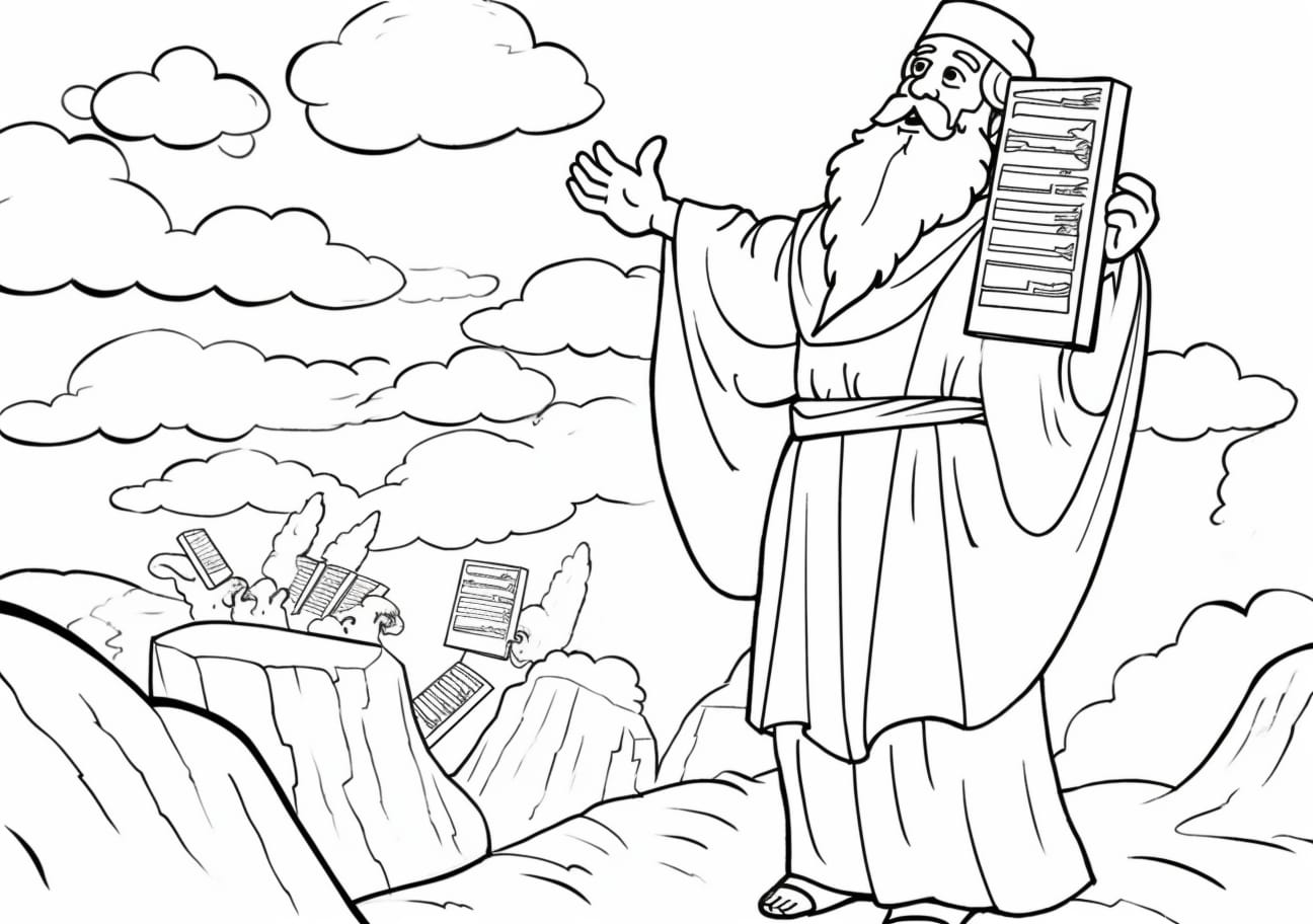 The Ten Commandments Coloring Pages, 10 commandments