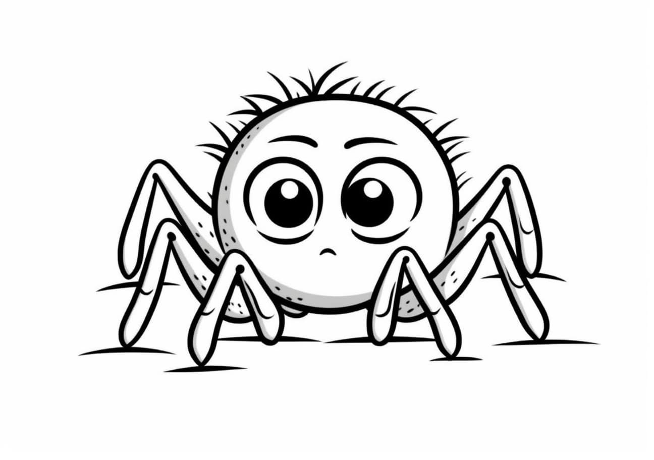Spiders Coloring Pages, 悲しき子蜘蛛
