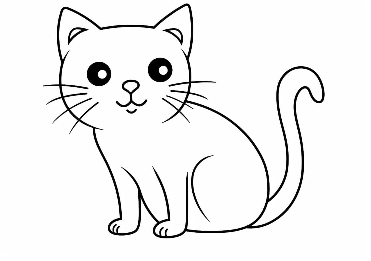 Pet Coloring Pages, 家猫
