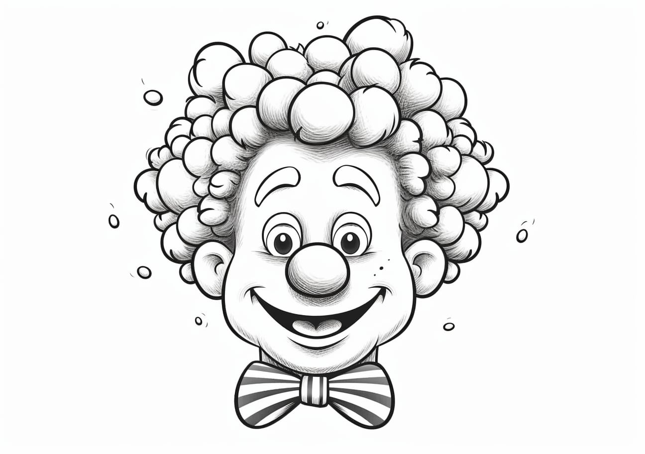 Circus & Carnival Coloring Pages, Clown Face