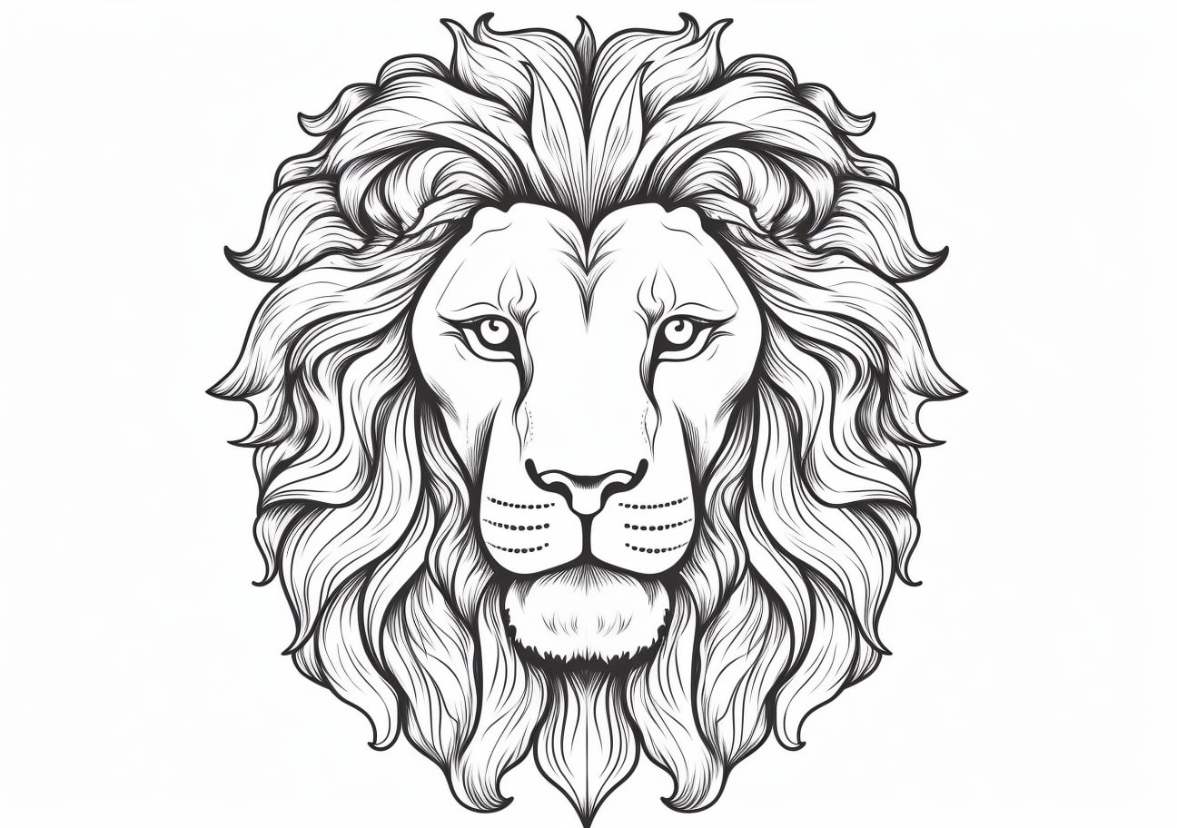 Lion Coloring Pages, Zentagle Lion
