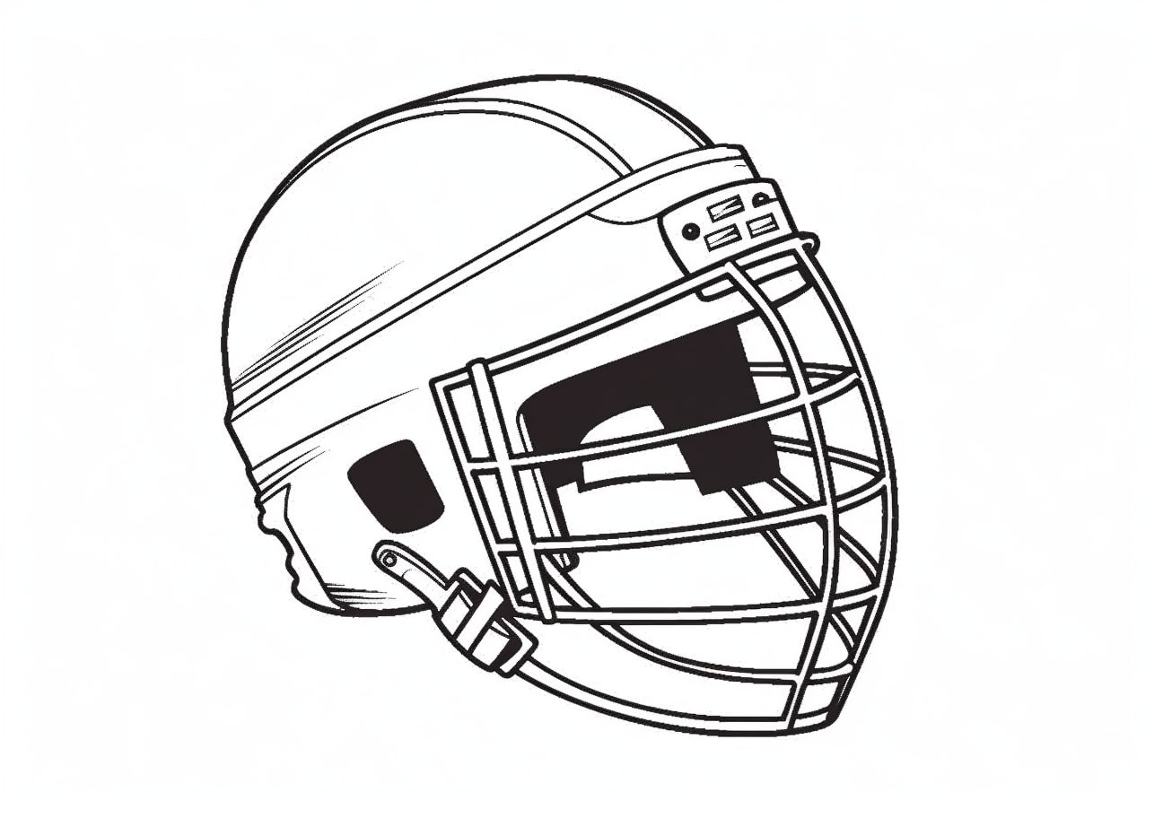 Crafts & Hobbies Coloring Pages, Hockey helmet