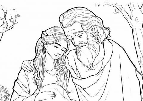 Abraham and Sarah — Coloring Pages: Free &amp; Printable