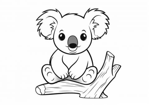 Koalas Coloring Pages, Baby cartoons Koala