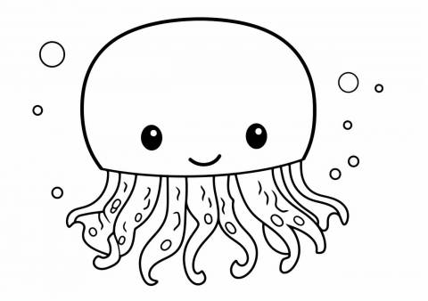 Jellyfish — Coloring Pages: Free & Printable