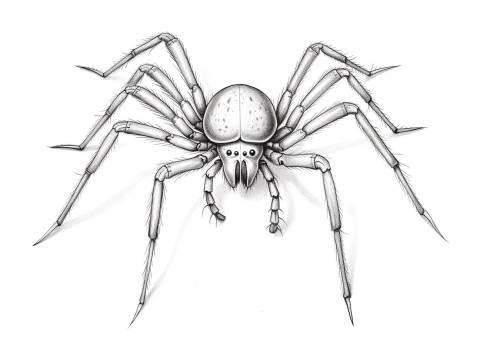 Spiders Coloring Pages, Scary really spider
