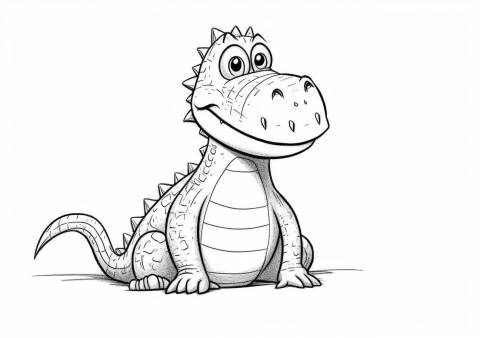 Crocodile Coloring Pages, Toy crocodile