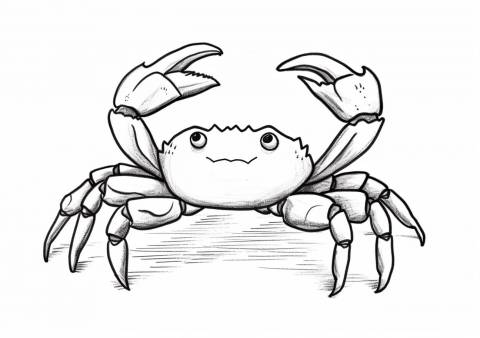 Crabs Coloring Pages, Interest cartoon crab