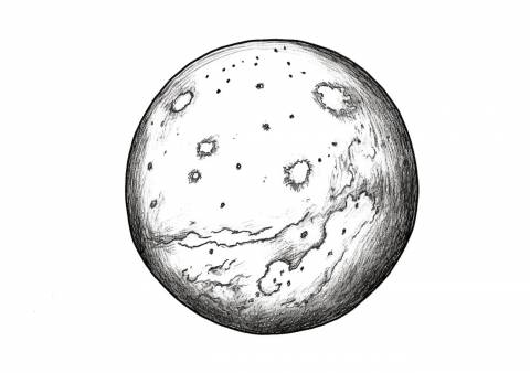 Planets Coloring Pages, モデル火星惑星