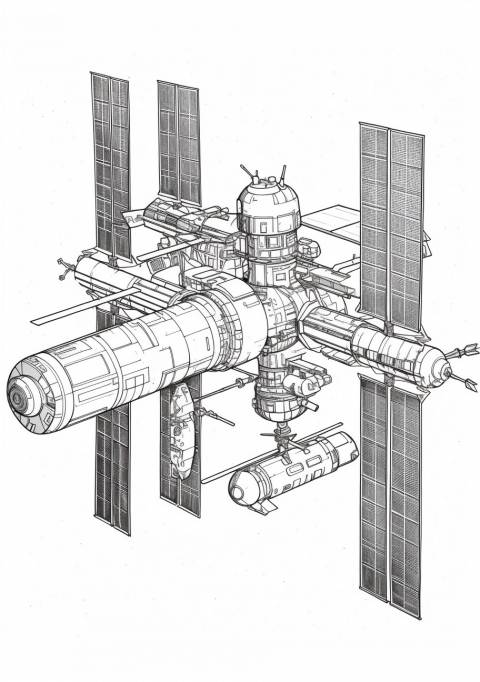 Space Station Coloring Pages, International Space Station