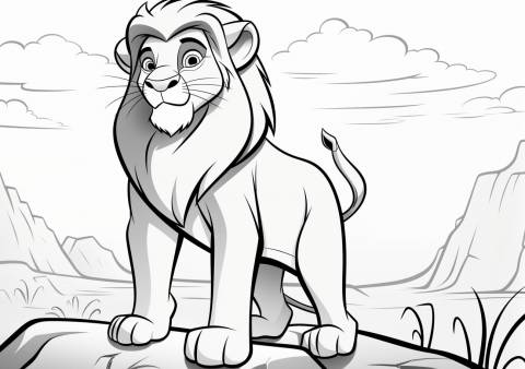 The Lion King Coloring Pages, imagen popular del león
