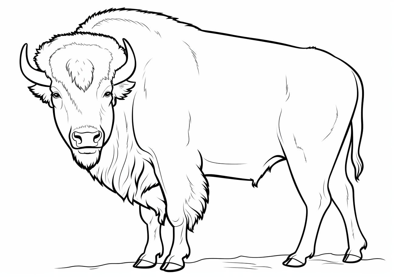 Buffalo Coloring Pages, バッファロー