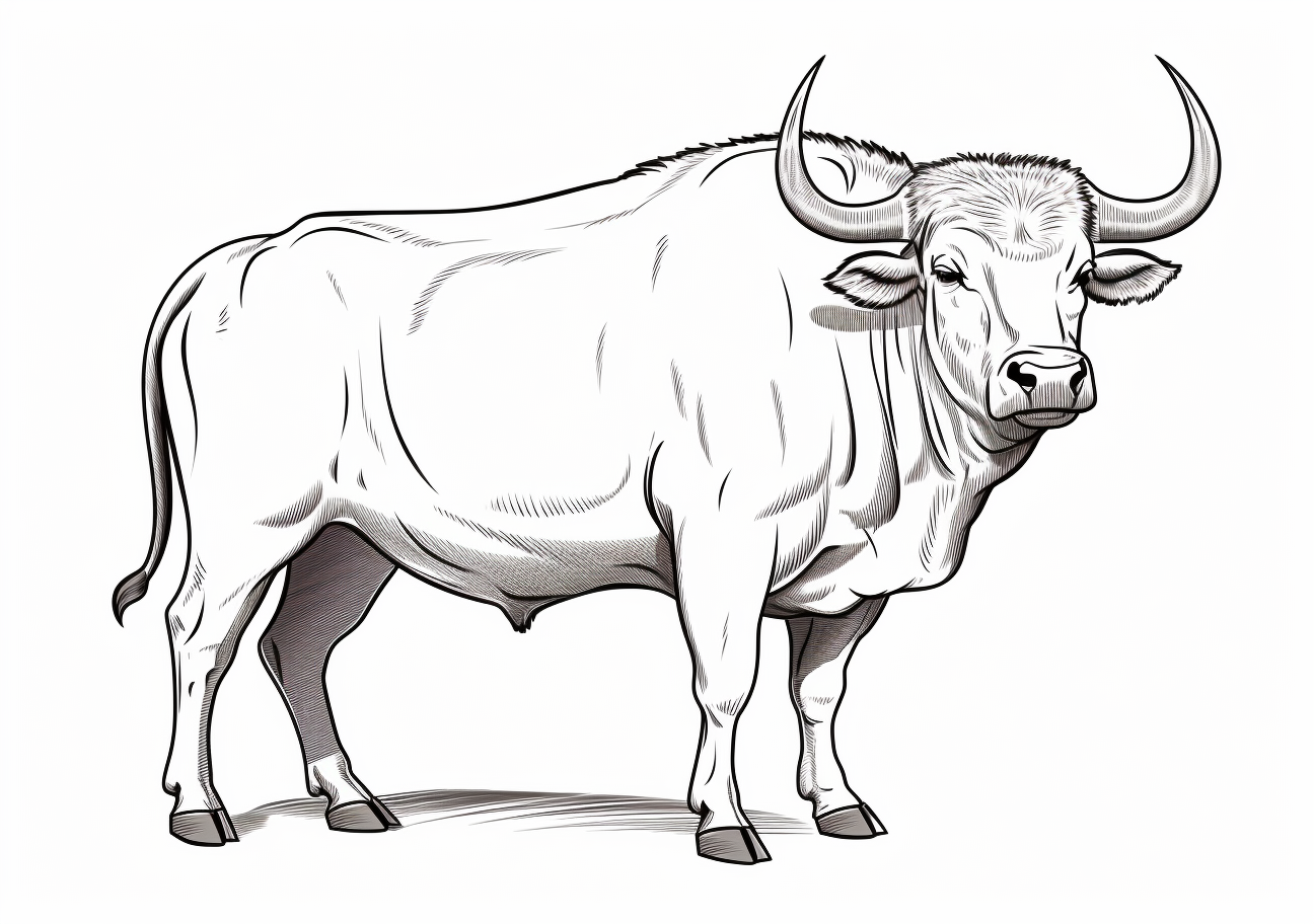Bull Coloring Pages, 巨牛