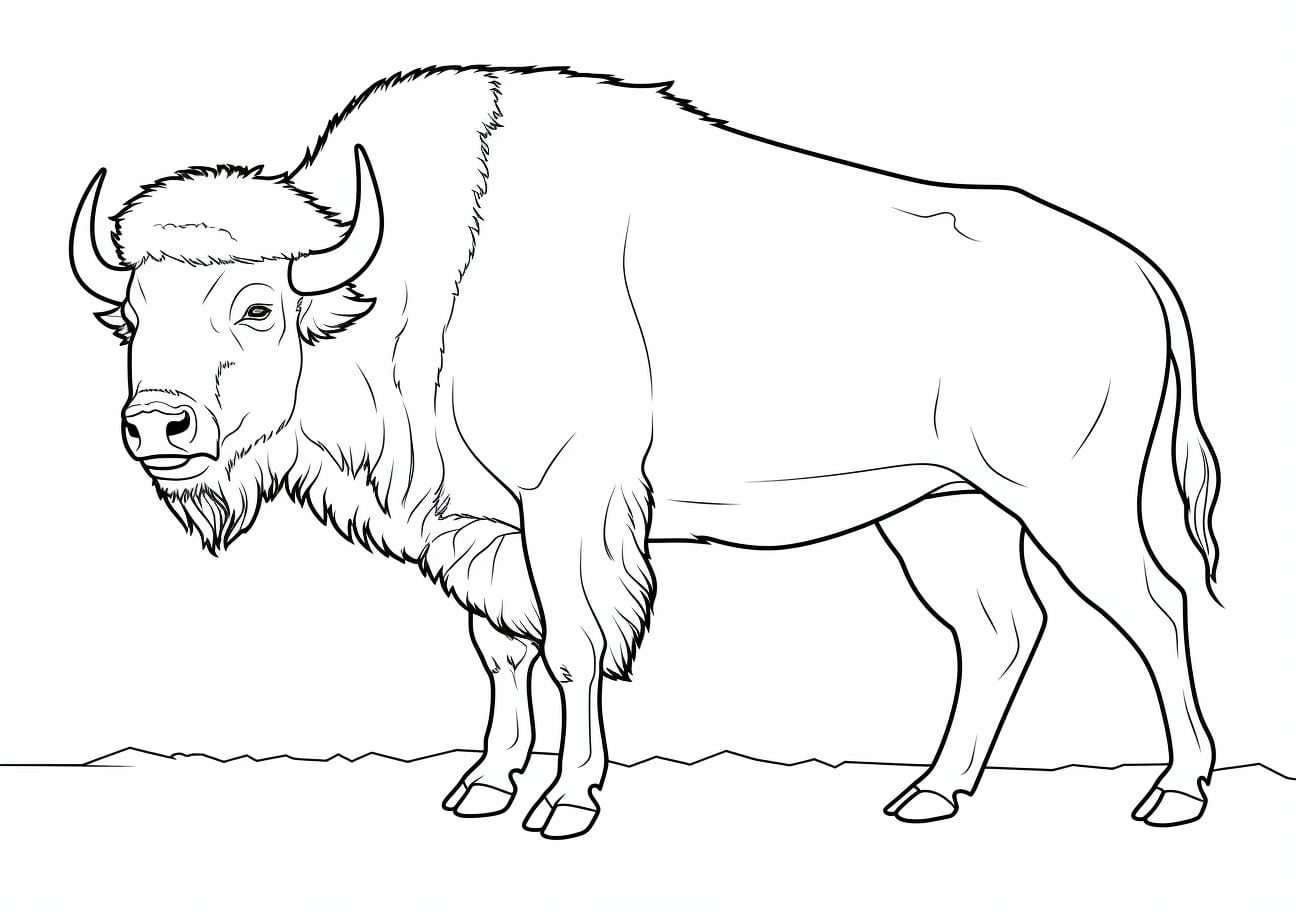 Buffalo Coloring Pages, バッファロー