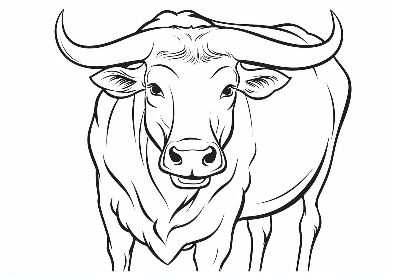 Bull Coloring Pages, bull face