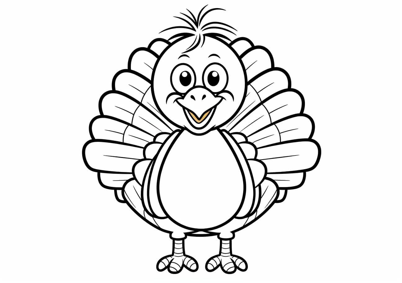 Turkey Coloring Pages, Funny turkey