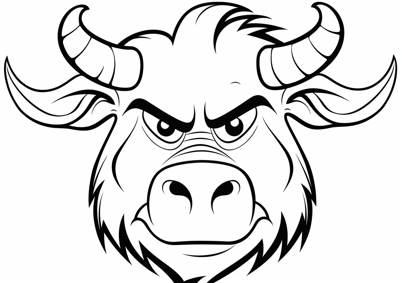 Bull Coloring Pages, アングリーブル