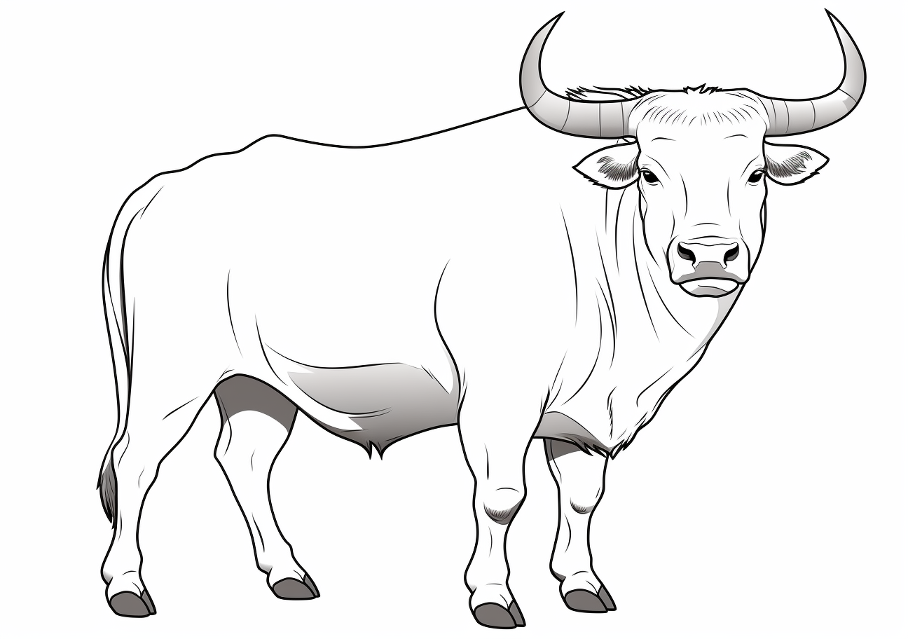 Bull Coloring Pages, ブル