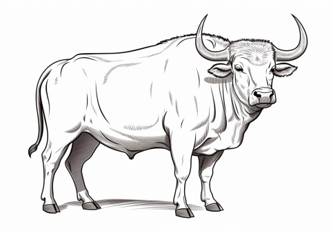 toro-dibujos-para-colorear-y-pintar-gratis