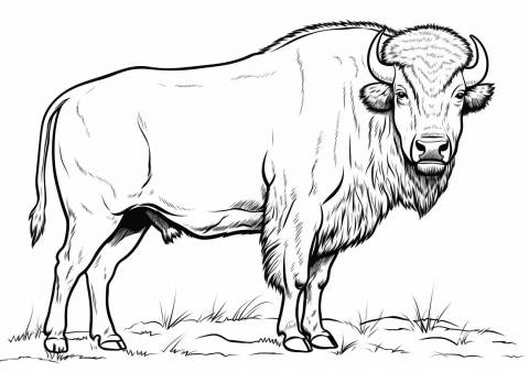 Buffalo Coloring Pages, Big buffalo