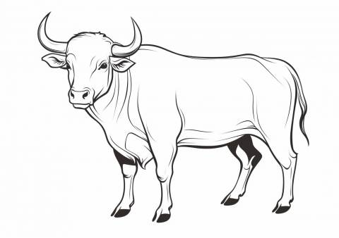 Bull — Coloring Pages: Free & Printable